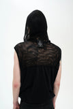 HV x PLN Sleeveless mesh hoodie